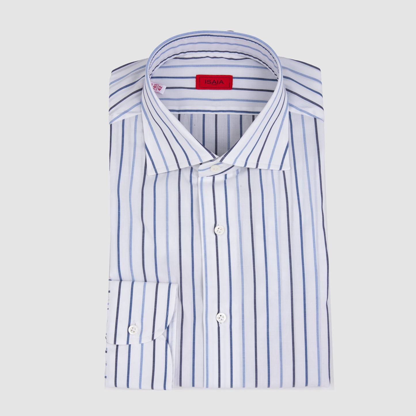 Striped Sport Shirt - White & Navy