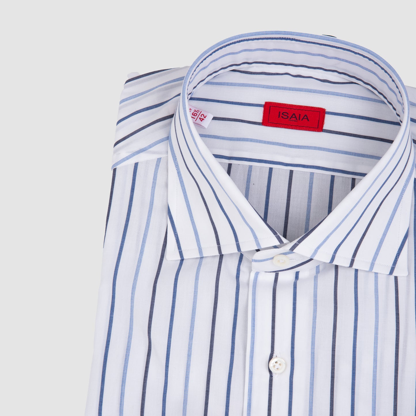 Striped Sport Shirt - White & Navy