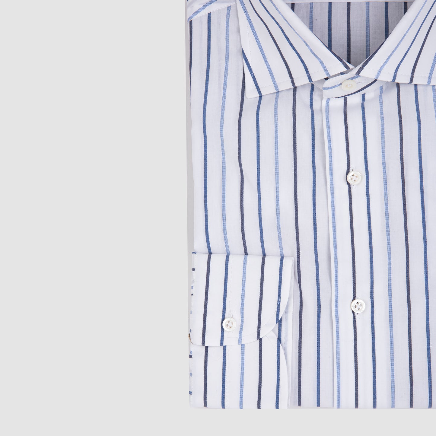 Striped Sport Shirt - White & Navy