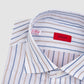 Striped Sport Shirt - White Beige Blue