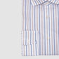 Striped Sport Shirt - White Beige Blue