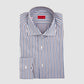 Striped Sport Shirt - Taupe Blue