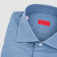 Flannel Solid Color Sport Shirt - Light Blue