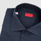Flannel Solid Color Sport Shirt - Navy