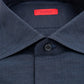 Flannel Solid Color Sport Shirt - Navy