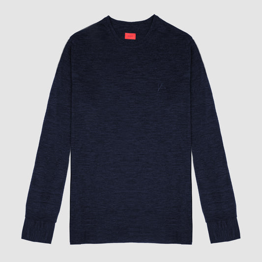 Wool Merino Jersey T-Shirt - Navy