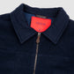 Cashmere Double Face Full Zip Bomber - Navy