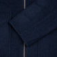 Cashmere Double Face Full Zip Bomber - Navy