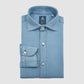 Denim Herringbone Luigi Collar Gaeta Fit Sport Shirt - Blue