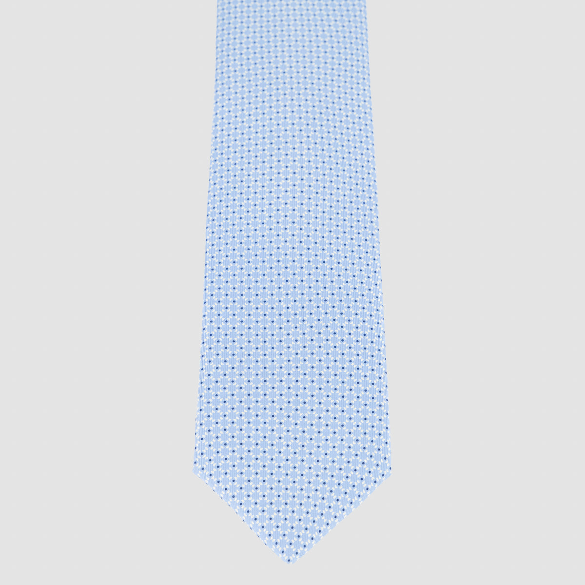Subtle Pattern Tie Micro Pattern Silk Tie – Silver Santa Fe
