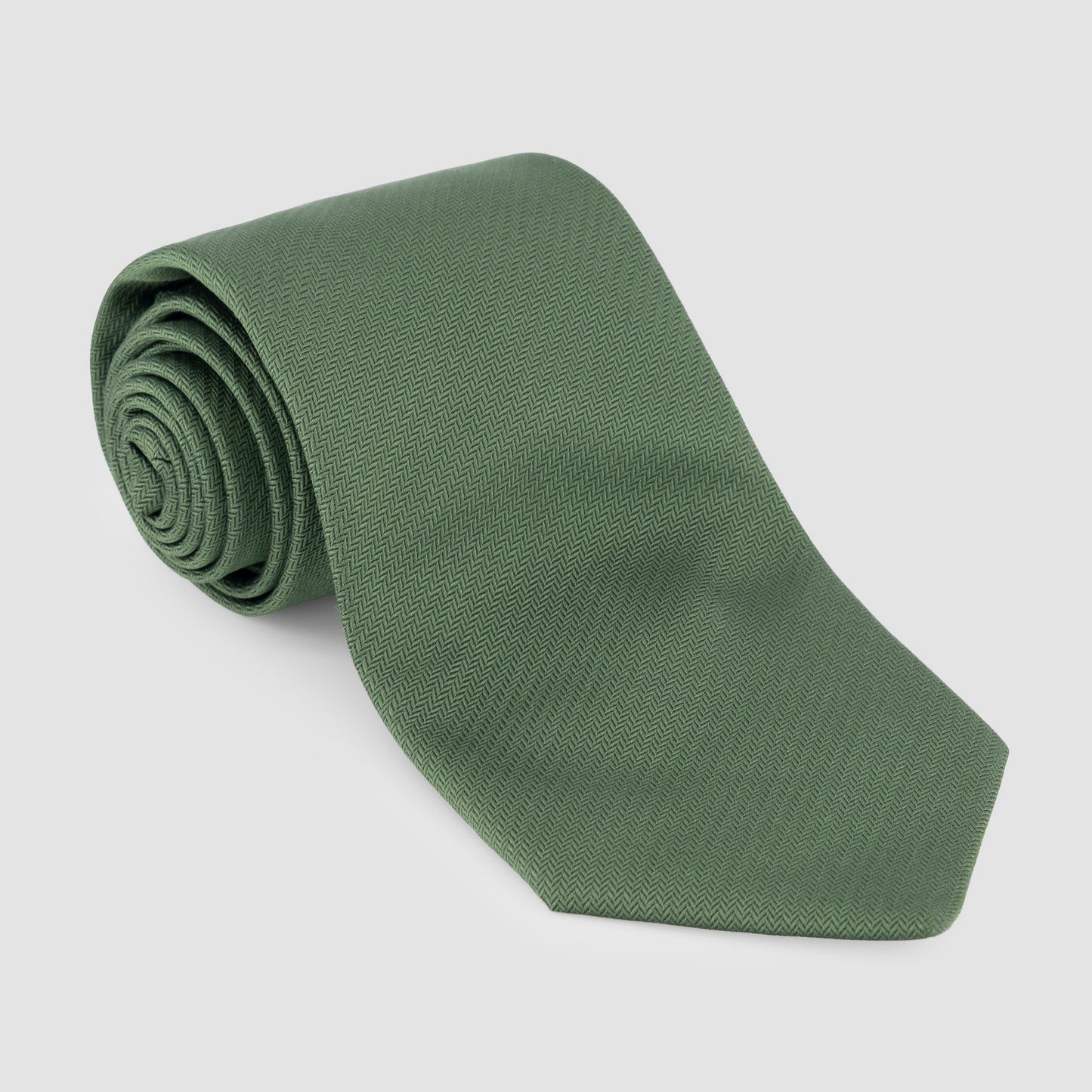 Solid Herringbone Silk Tie