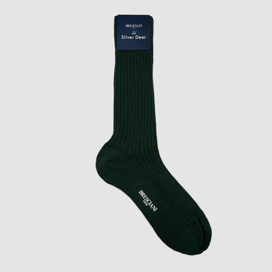 Socks Wool Blend Solid Color - Green