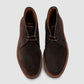 Alden Lined Chukka Boot in Dark Chocloate Suede with Rubber Sole 5196L Dark Chocolate