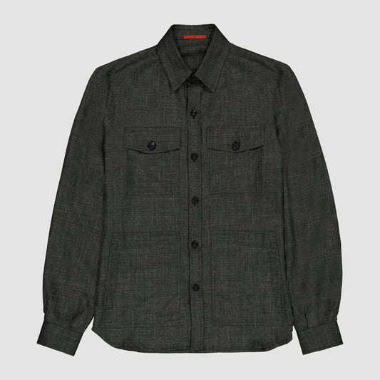 Silk Cashmere Linen Overshirt