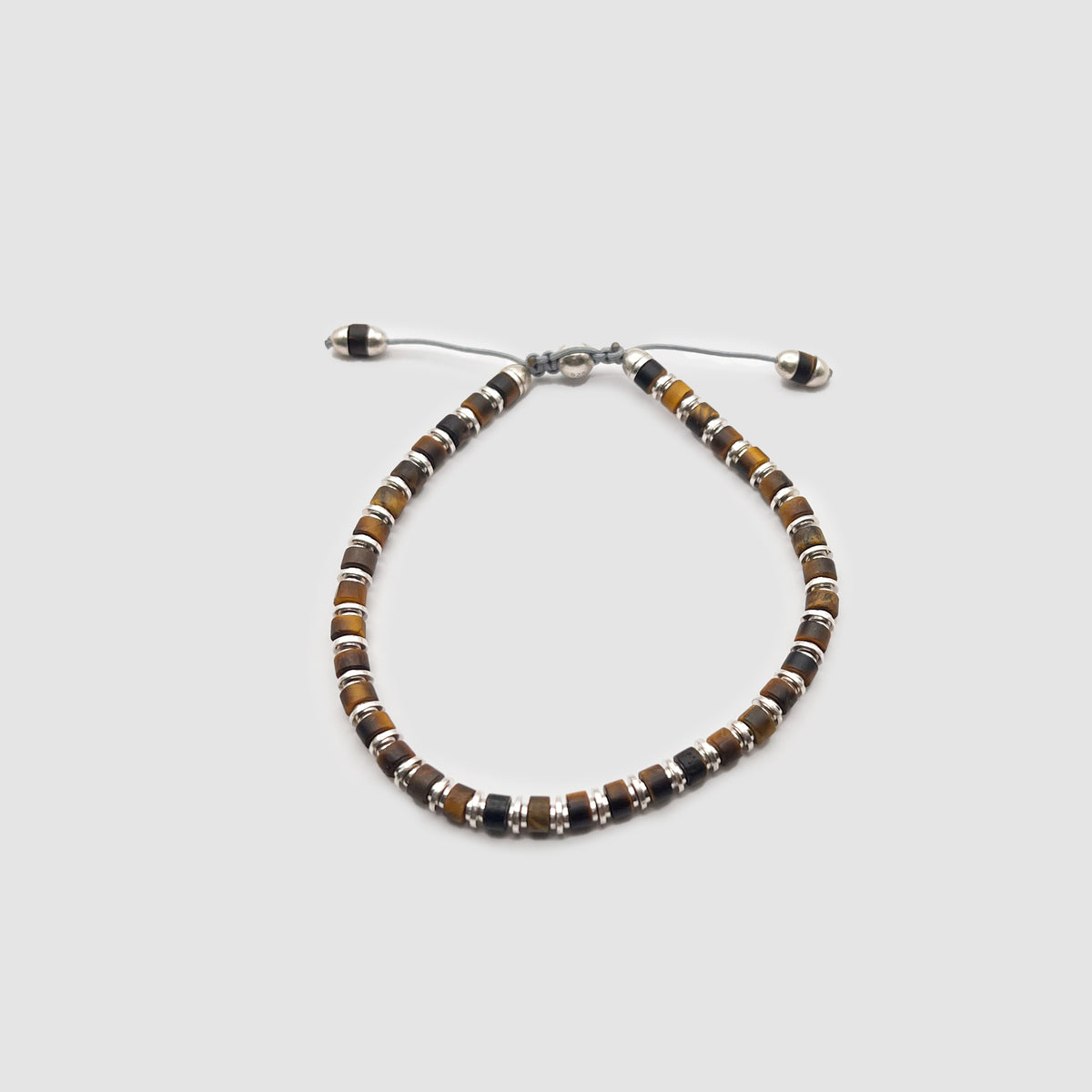 Sapet Bracelet in Silver with Tiger Eye gemstones