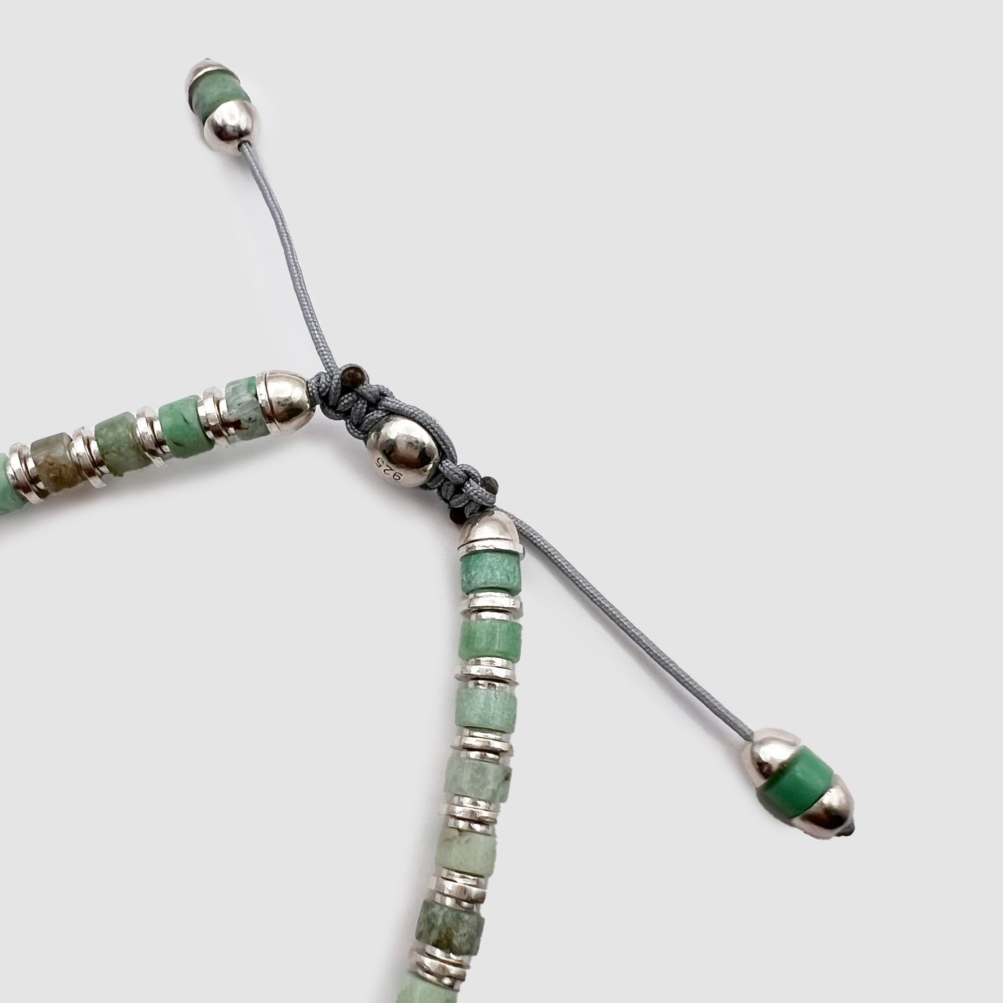 Sapet Bracelet in Silver with Chrysoprase gemstones