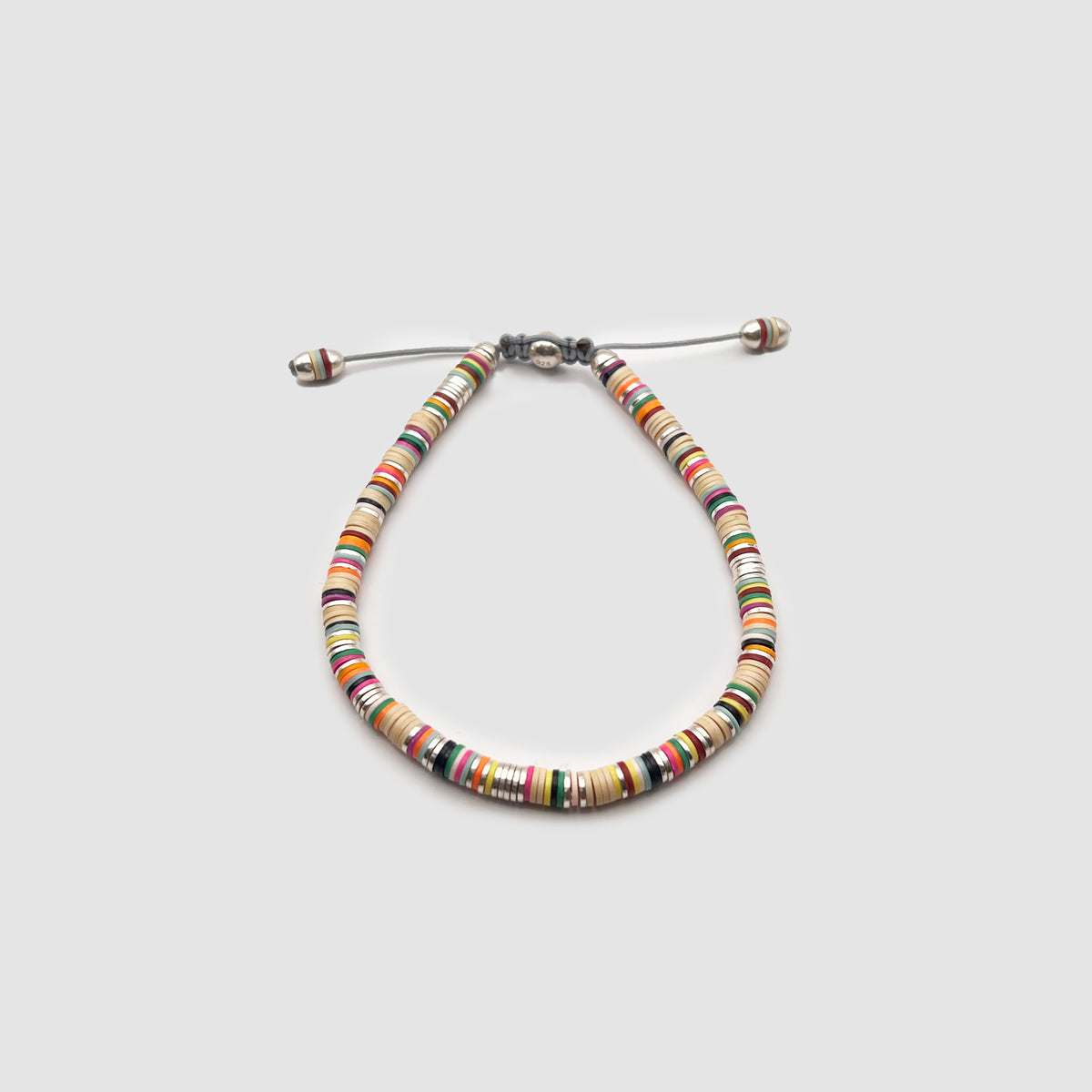 Malli African Disc Bracelet in Off white Mix