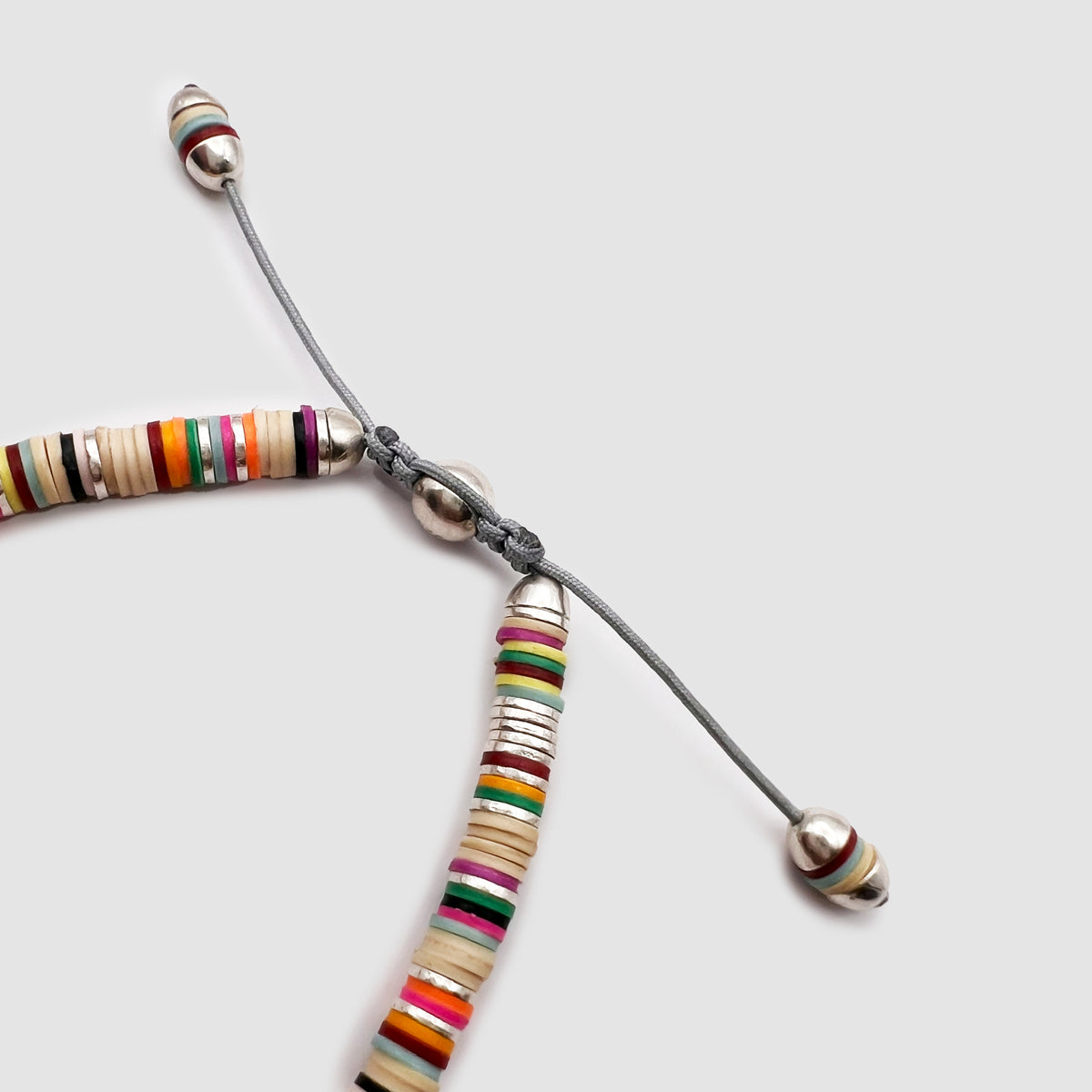 Malli African Disc Bracelet in Off white Mix