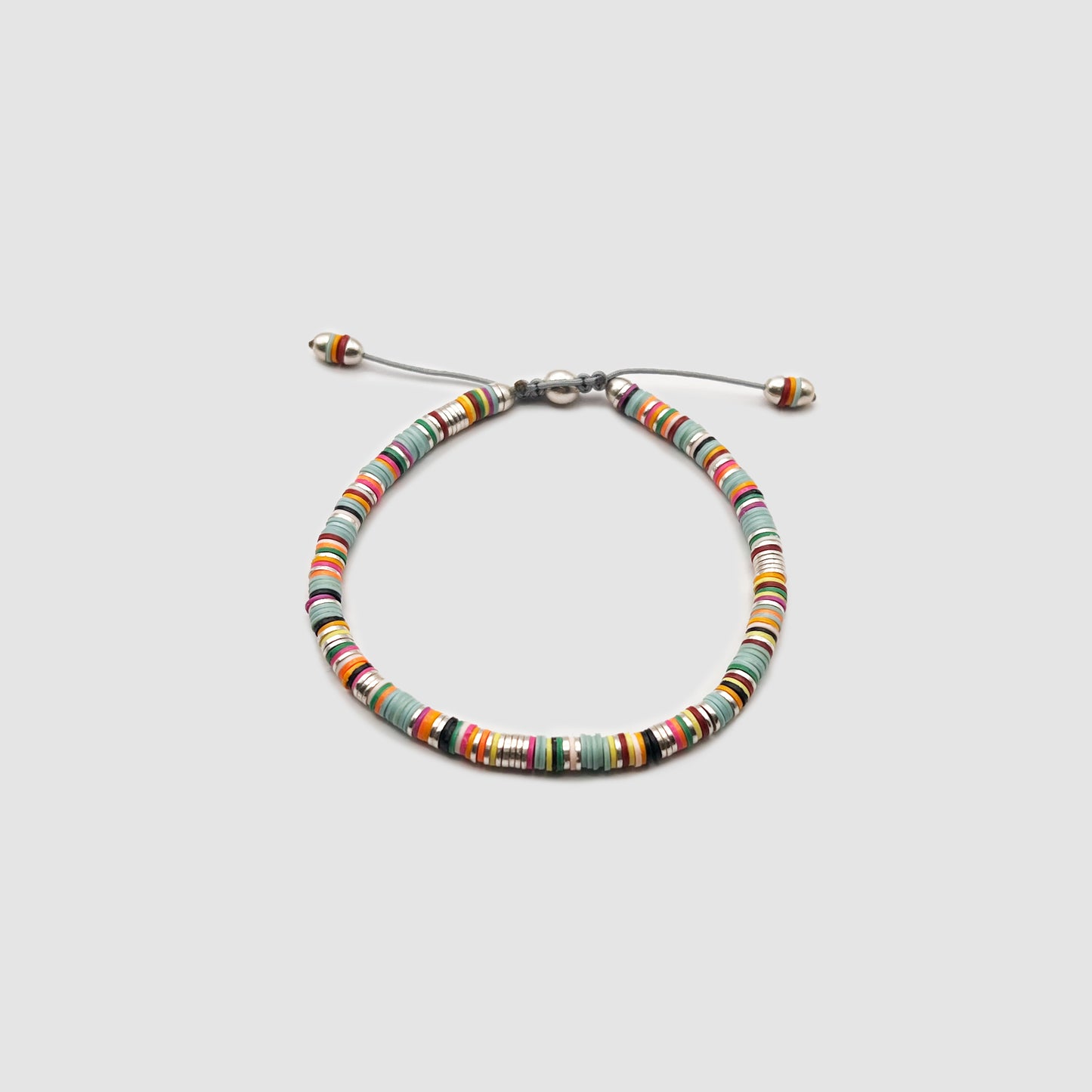 Malli African Disc Bracelet in Light Blue Mix