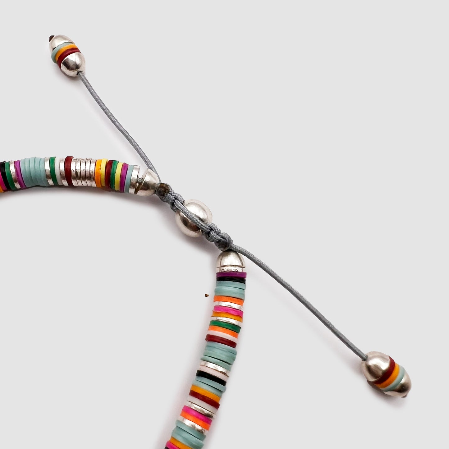 Malli African Disc Bracelet in Light Blue Mix