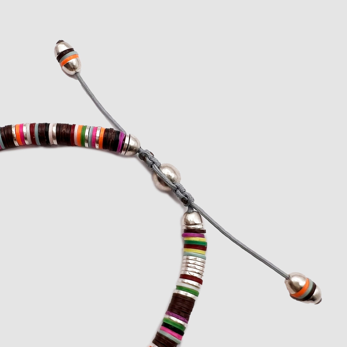 Malli African Disc Bracelet in Dark Brown Mix