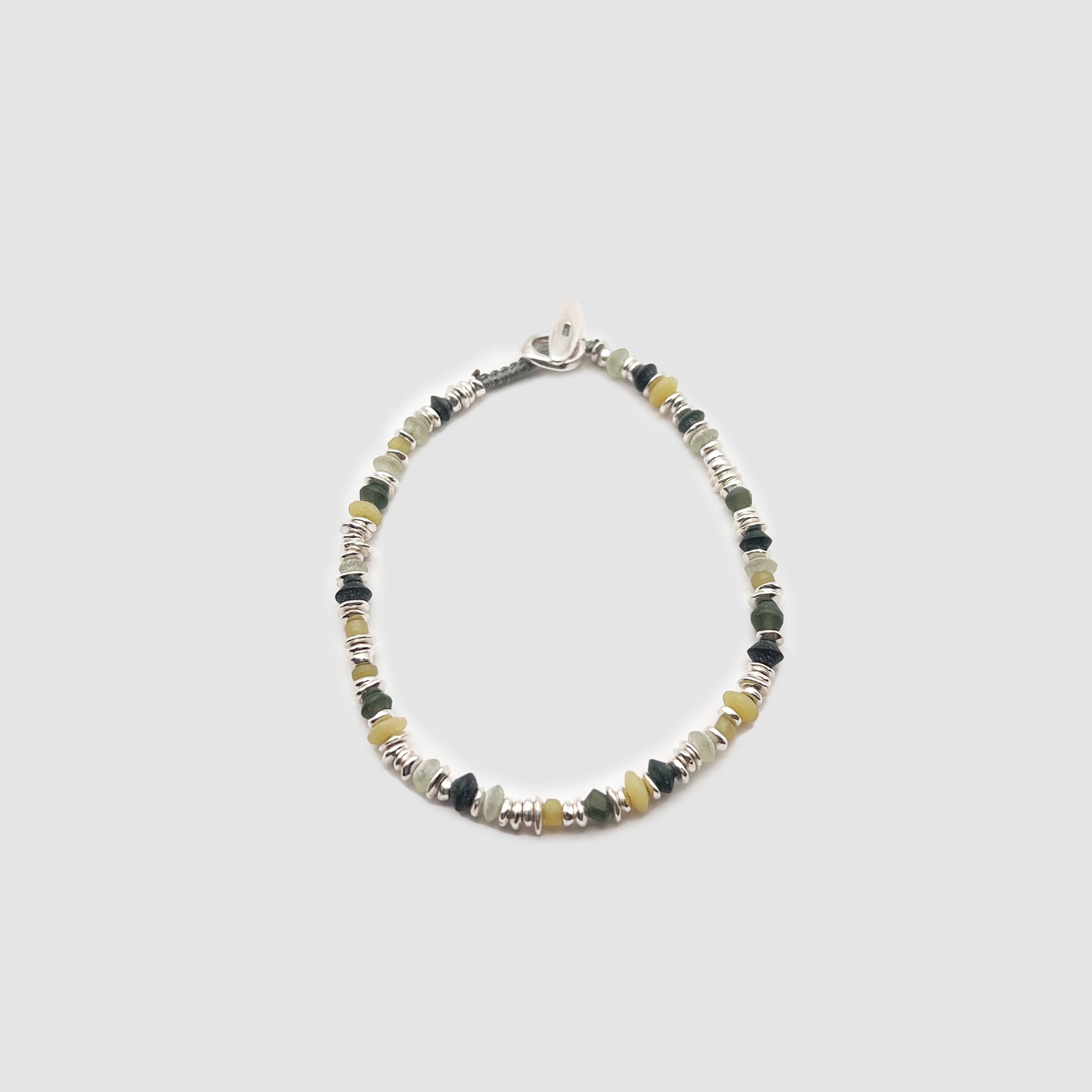 Pilla Bracelet with Green Jade gemstones