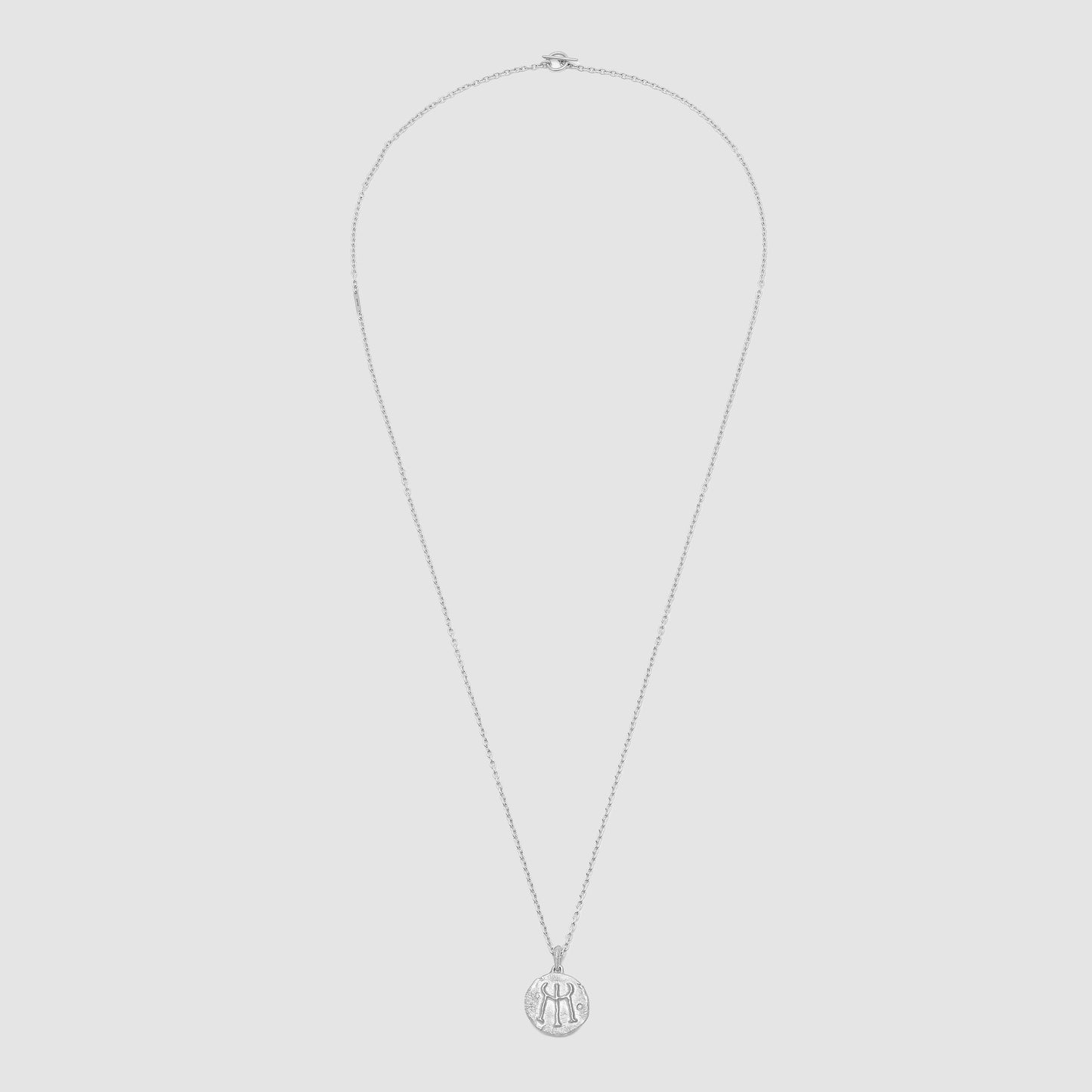 Money and Prosperity Message Necklace in Silver with white Diamond