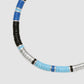 Palli Blue African Disk Bracelet with Silver Discs