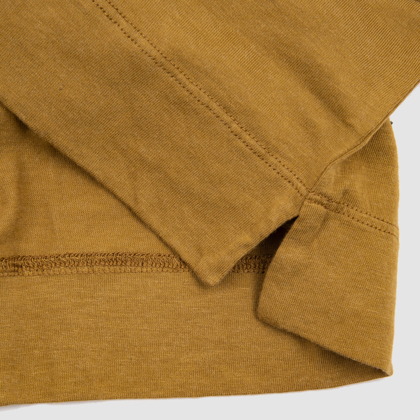 Long Sleeve cotton & Silk Polo Yellow