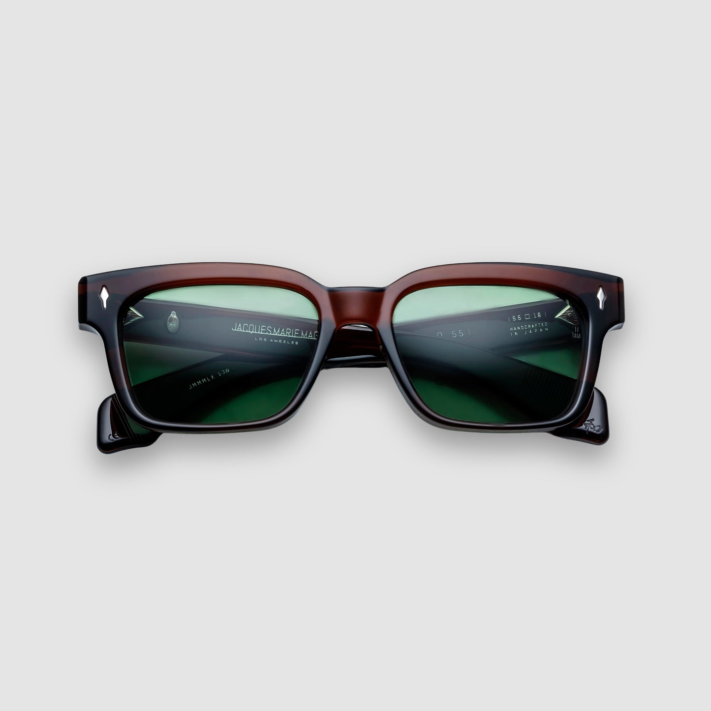 Molino 55, Zoltar, Green Lenses, Silver Hardwear