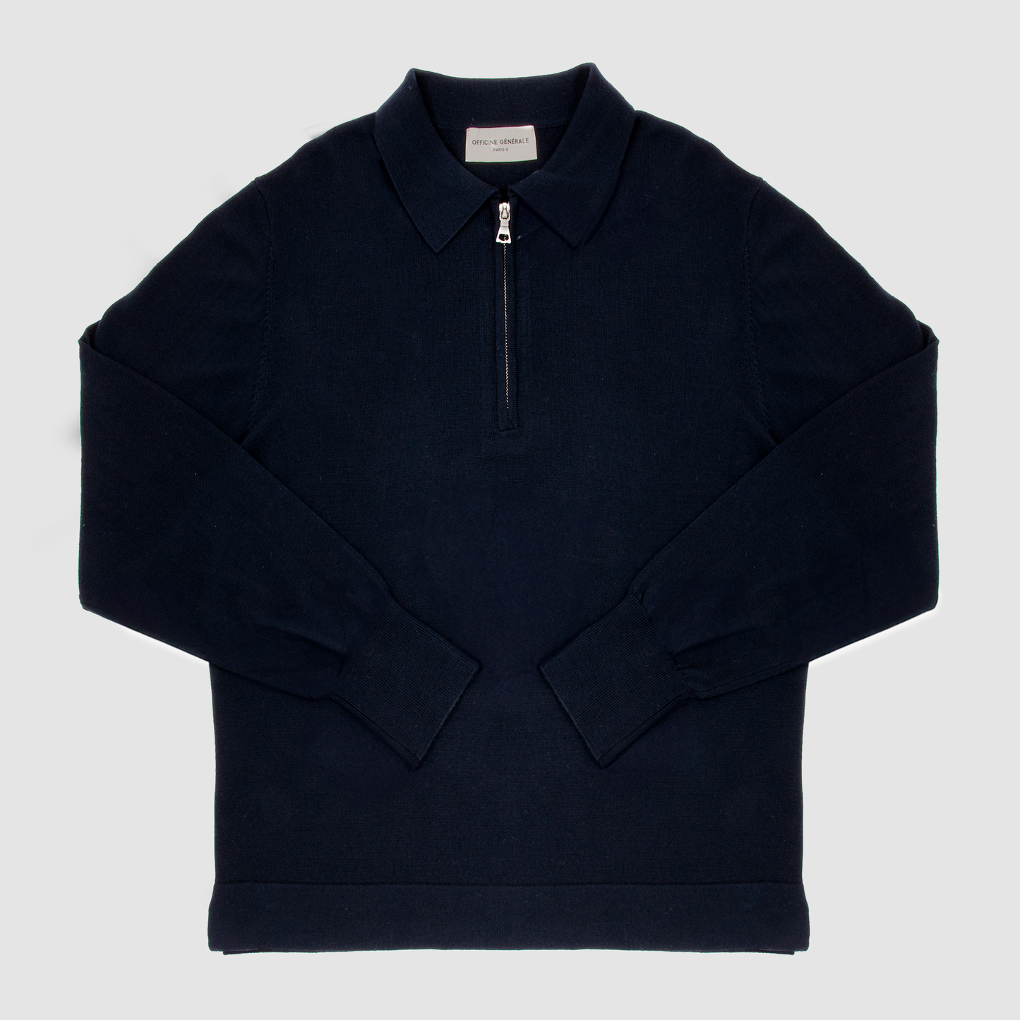 Cotton Viscose Half-Zip Polo