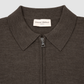 Cotton Viscose Half-Zip Polo