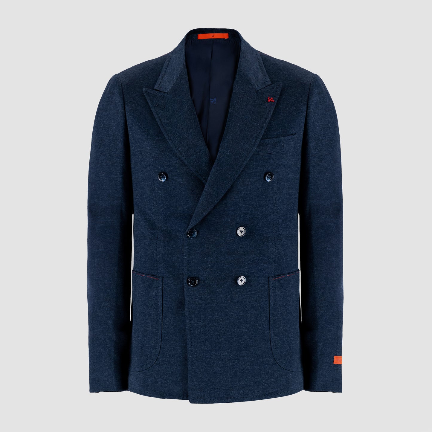 Solid Double-Breasted Jacket