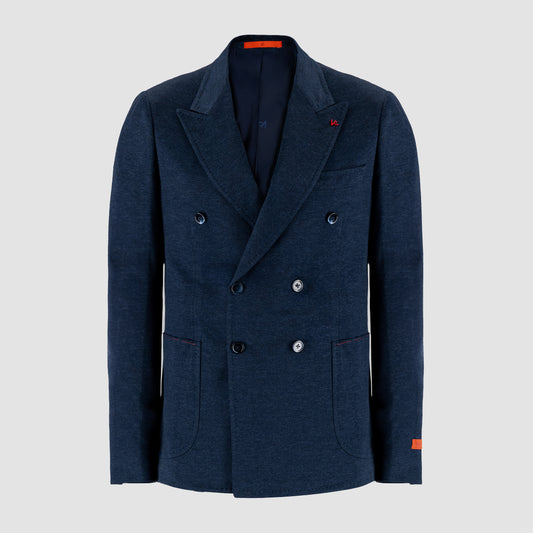 Solid Double-Breasted Jacket