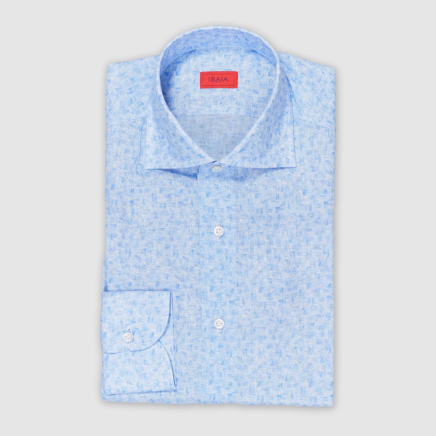 Patterned Linen Sport Shirt