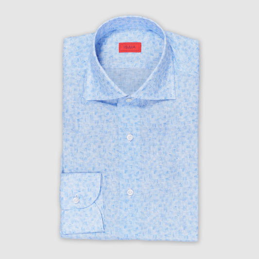 Patterned Linen Sport Shirt