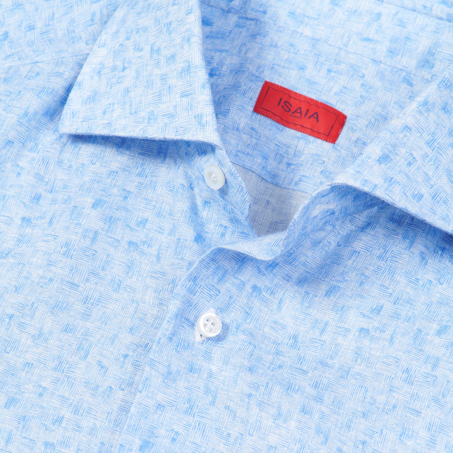 Patterned Linen Sport Shirt