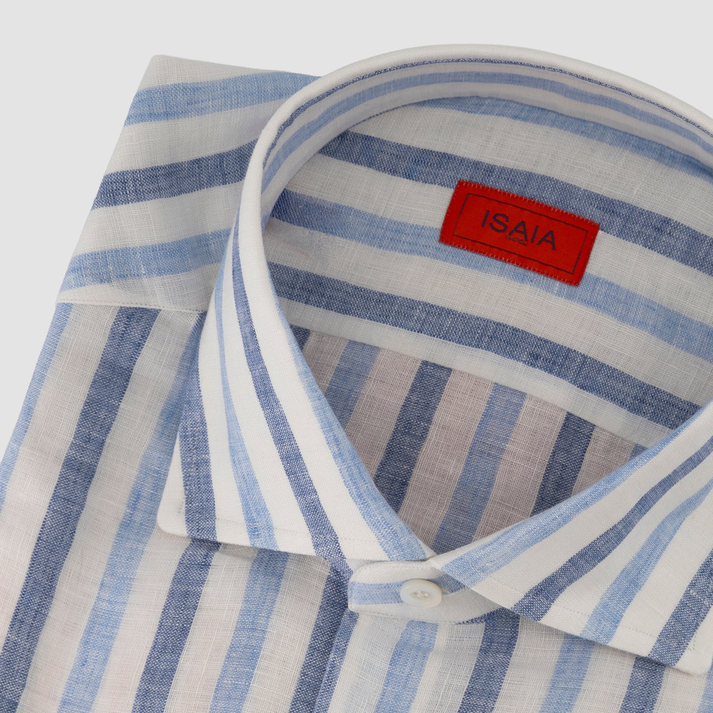 Striped Solid Linen Sport Shirt