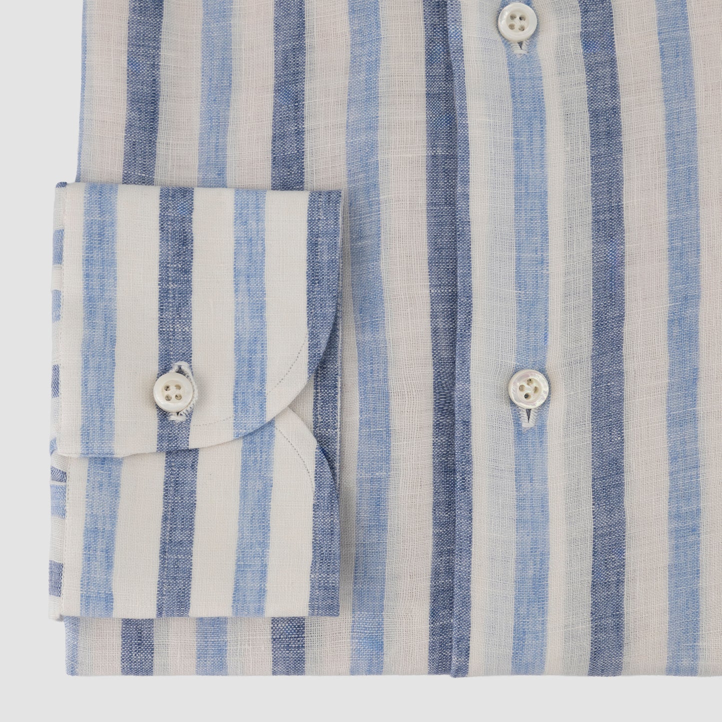 Striped Solid Linen Sport Shirt