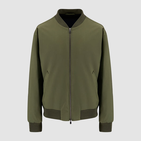 Wool Silk Stretch Bomber
