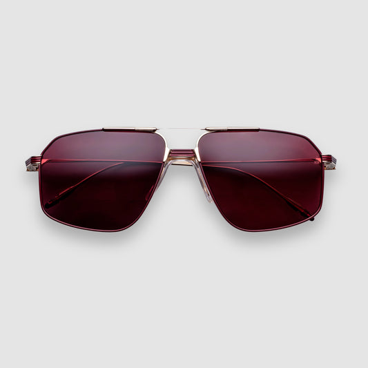 Jagger, Champagne, Mahogany Gradient Lenses, Silver Hardwear