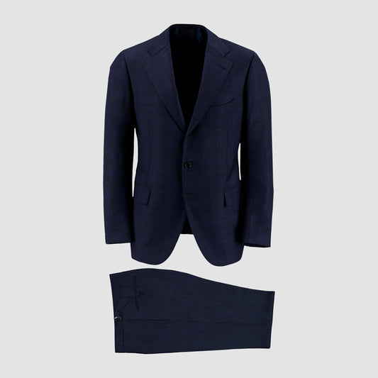 Overcheck Single-Breasted Suit