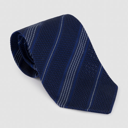 Unlined Striped Garza Tie