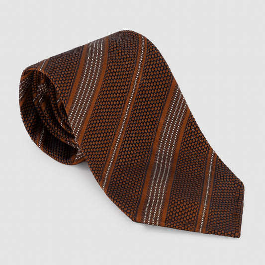 Unlined Striped Garza Tie