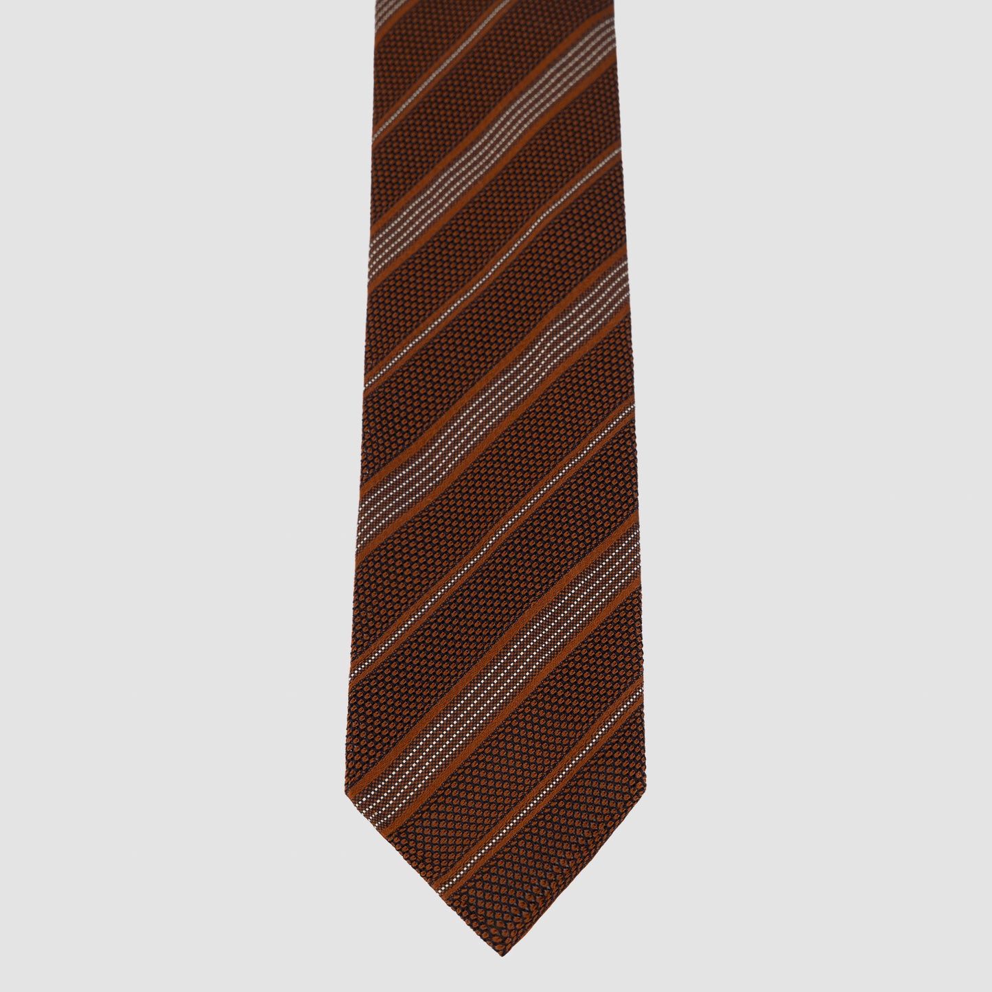 Unlined Striped Garza Tie