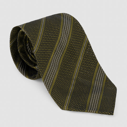 Unlined Striped Garza Tie