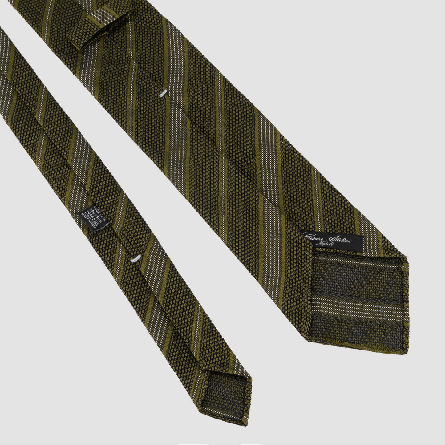 Unlined Striped Garza Tie