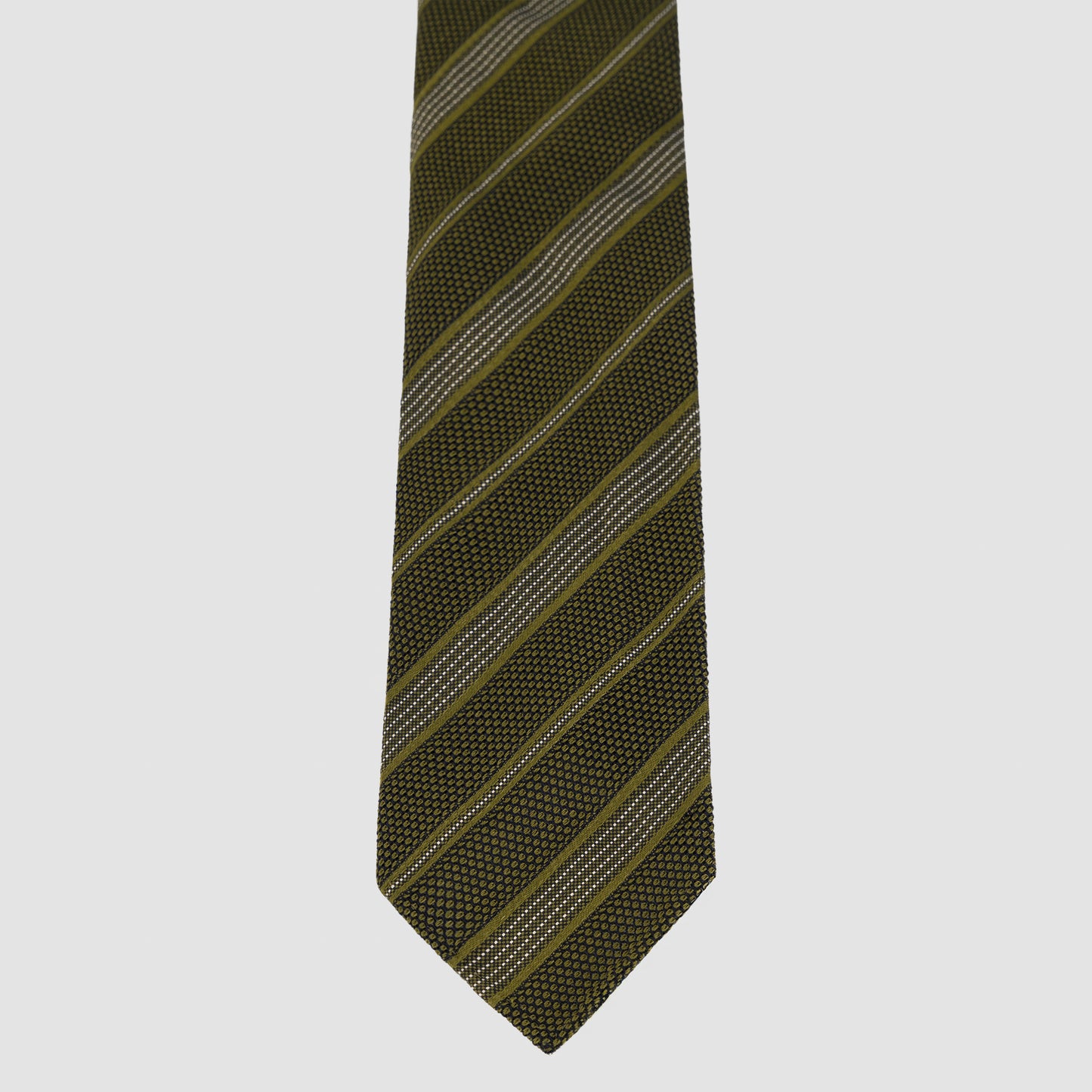 Unlined Striped Garza Tie