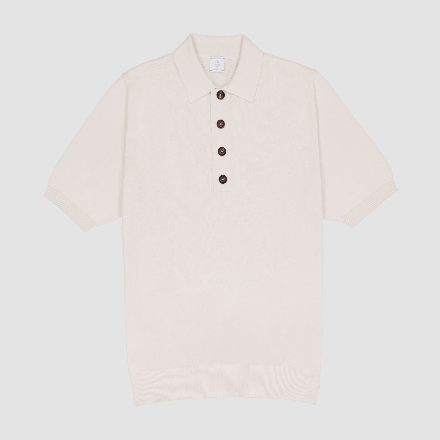 Cotton Cashmere Polo Beige Melagne