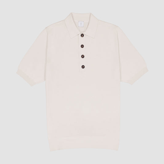 Cotton Cashmere Polo Beige Melagne